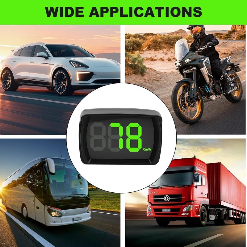 Ulker GPS HUD Speedometer Head-Up Display KM/H Digital Speedometer with LED Large Font Display for Car, Plug and Play for Truck Motor SUV Golf Cart All Vehicles - Image 5